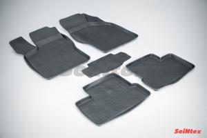 Коврик салона DAEWOO Nexia (Cletn) (94-) резина высокий борт (5 предм.) SEINTEX