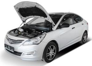 Амортизатор HYUNDAI Solaris (11-) капота (пружина газовая) комплект 2шт. АВТОУПОР UHYSOL012