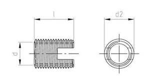 Набор резьбовых футорок M10x1.5xM14x2-L20мм 5шт AR-NFM10xM14-L20мм