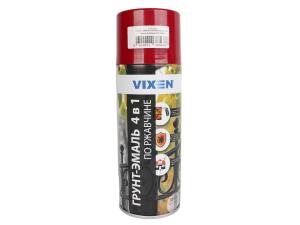 Грунт-эмаль по ржавчине 4 в 1 винно-красный RAL 3005 аэрозоль 520мл VIXEN VX-513005