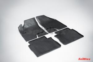 Коврик салона HYUNDAI Santa Fe II (06-10) резина, сетка (4 предм.) SEINTEX