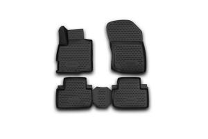 Коврик салона MITSUBISHI Outlander (12-15) (15-), 2 WD 3D полиуретан черный (4 предм.) ELEMENT