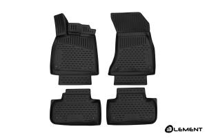 Коврик салона AUDI Q5 (17-), внед., (Европа) 3D полиуретан черный (4 предм.) ELEMENT