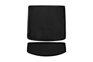 Коврик багажника VW Touran (I) (03-10) (II) (10-15) мв., 2 части, 7 мест, полиуретан черный ELEMENT