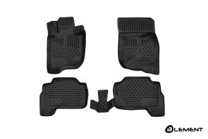 Коврик салона MITSUBISHI Pajero Sport (16-) 3D полиуретан черный (4 предм.) ELEMENT