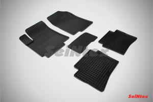 Коврик салона HYUNDAI Solaris (10-17), KIA Rio III (11-17) резина, сетка (5 предм.) SEINTEX