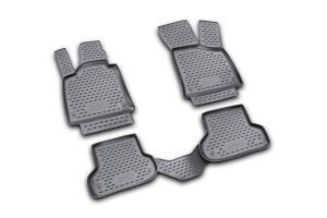Коврик салона AUDI A-3 3D (07-12) 3D полиуретан черный (4 предм.) ELEMENT