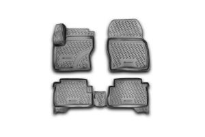 Коврик салона FORD Kuga (II, IIр) (13-16) (17-19) 3D полиуретан черный (4 предм.) ELEMENT