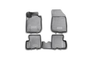 Коврик салона RENAULT Duster 2WD (11-15) 3D полиуретан черный (4 предм.) ELEMENT