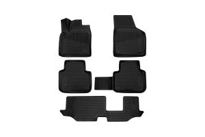 Коврик салона VOLKSWAGEN Teramont/Atlas 2ой ряд скамья (17-) 3D полиуретан черный (5 предм.) ELEMENT