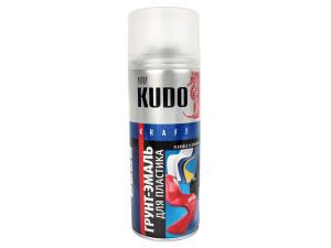 Грунт-эмаль для пластика белый RAL 9003 аэрозоль 520мл KUDO KU-6003, KUDO KU-6003