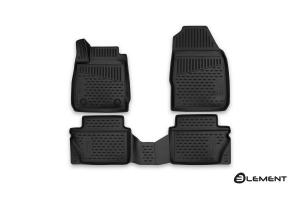 Коврик салона FORD Fiesta (15-) 3D полиуретан черный (4 предм.) ELEMENT