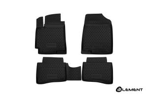 Коврик салона Jac S3 (17-) полиуретан черный (4 предм.) ELEMENT