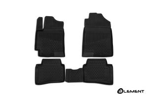 Коврик салона HYUNDAI Solaris (17-), Comfort полиуретан черный (4 предм.) ELEMENT