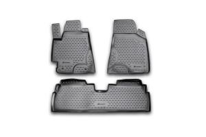 Коврик салона TOYOTA Highlander (I, ХU20) (01-07) полиуретан черный (3 предм.) ELEMENT
